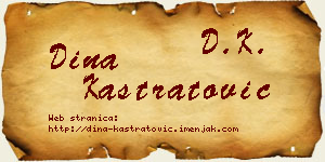 Dina Kastratović vizit kartica